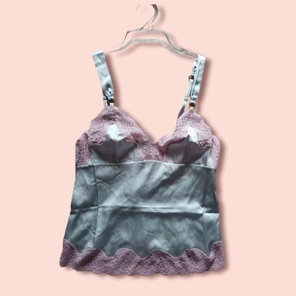 Stella mcartney pale blue/pink silk blend camiSize medium uk 10 - Picture 3 of 4